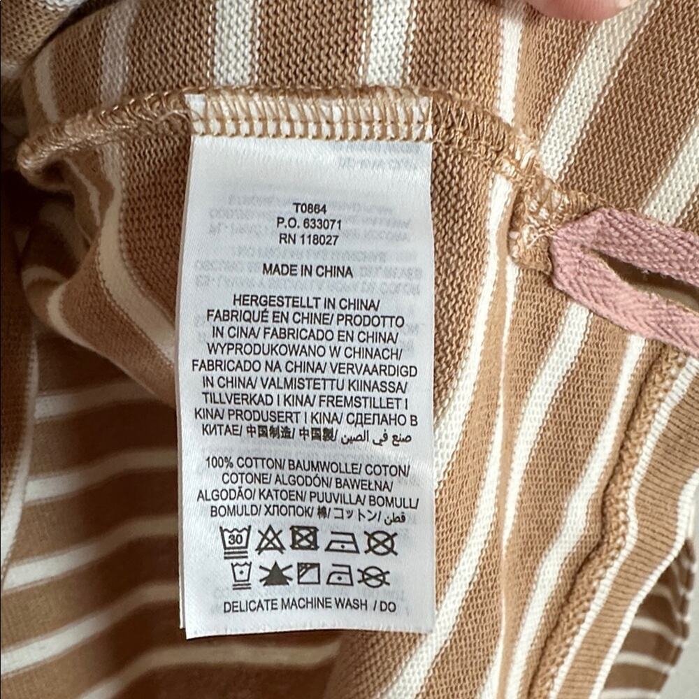 NEW Boden Henley Breton Camel Tan Striped Long Sleeve Shirt Sweatshirt US 16/18 - Picture 9 of 11